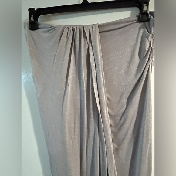 Free People Maxi Slubby Column Asymmetrical Skirt in gray lilac - Picture 8 of 8